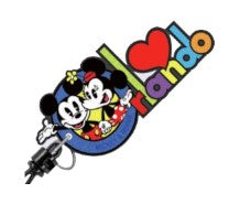 Mickey & Minnie Orlando Soft Touch PVC Bag Clip