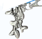 Waving Minnie Pewter Key ring