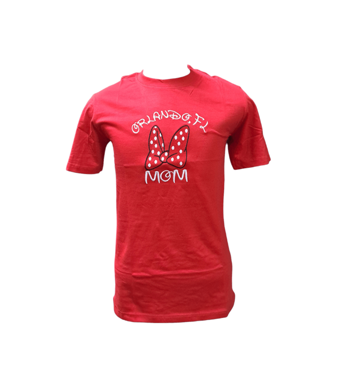 Mom With Bow Red T Shirts