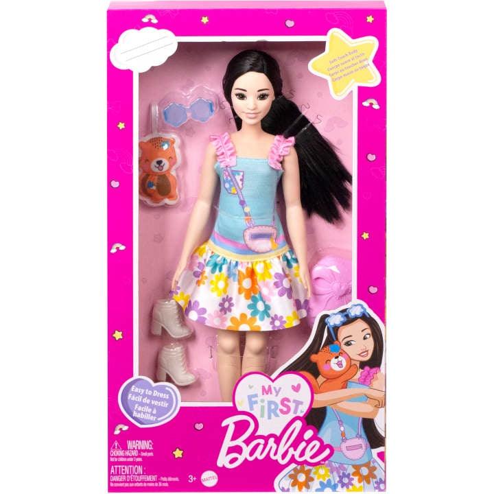 My First Barbie Doll For Preschoolers, Renee Doll With Black Hair, Squirrel And Accessories