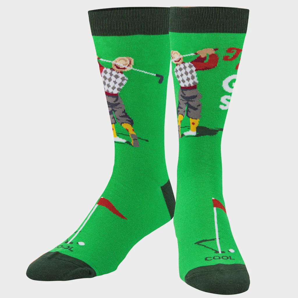 My Golf Socks - Cool Socks Mens Crew Folded