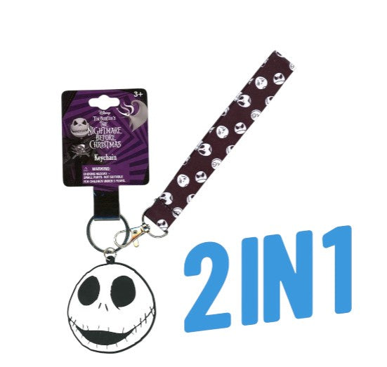 Nightmare Before Christmas Lanyard with Rubber Keychain