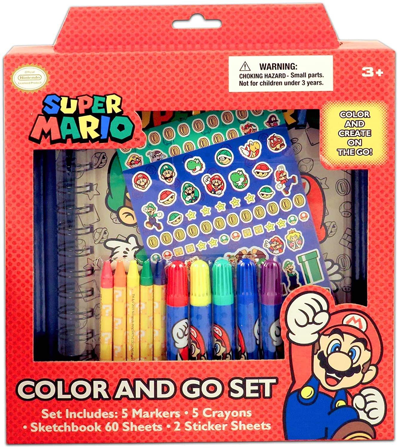 Nintendo Super Mario Sketchbook Set for Kids