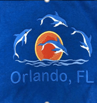 Orlando Fl Dolphin Navy T-SHIRT
