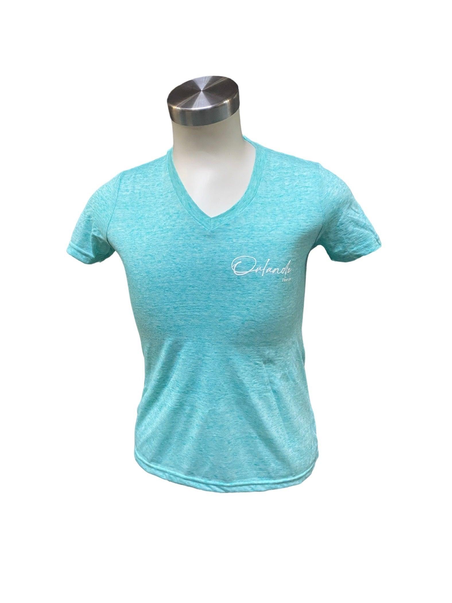 Orlando Florida Women's V-Neck-Aqua