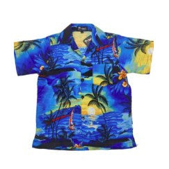 Palm Black Boy's Hawaiian Shirt Assrt
