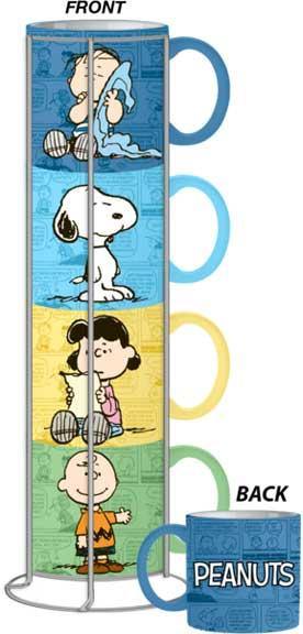 Peanuts 4pc 10oz Ceramic Mug Stack