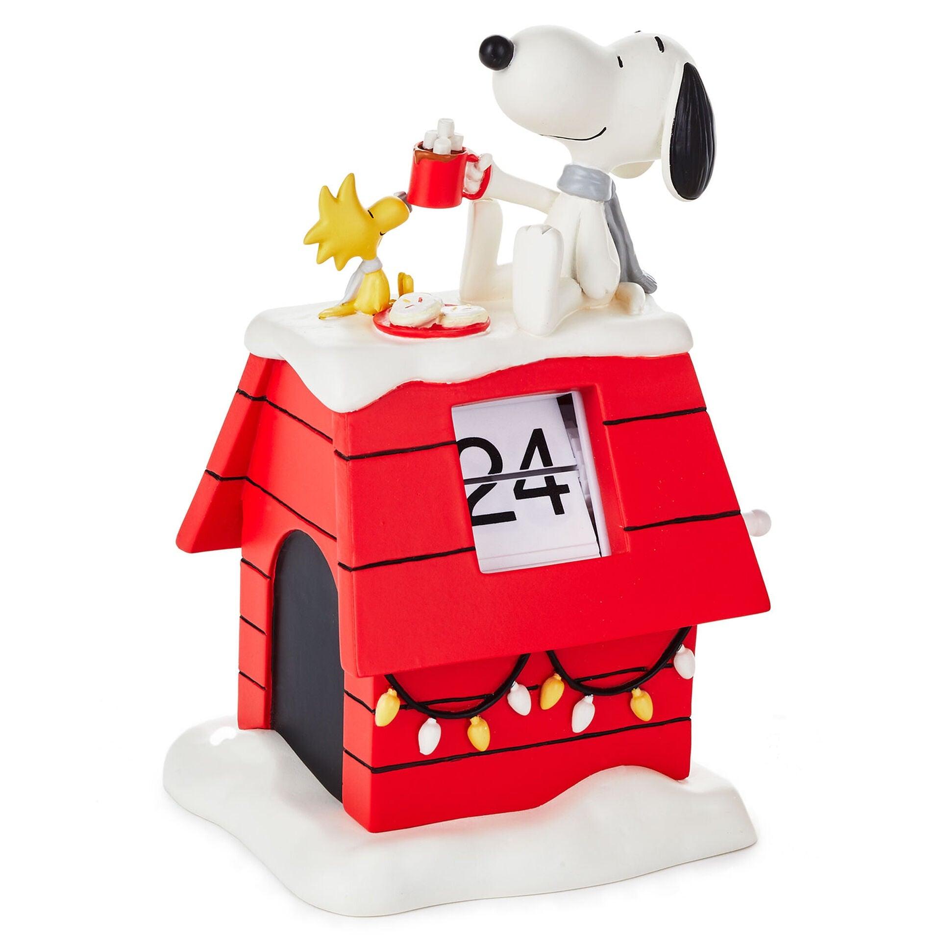 Peanuts® Snoopy and Woodstock on Doghouse Christmas Countdown Calendar Figurine, 6.25"