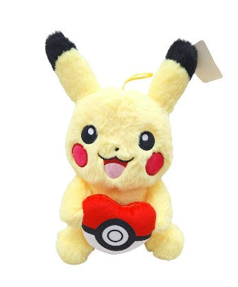 Pikachu Plush w/ Pokeball heart