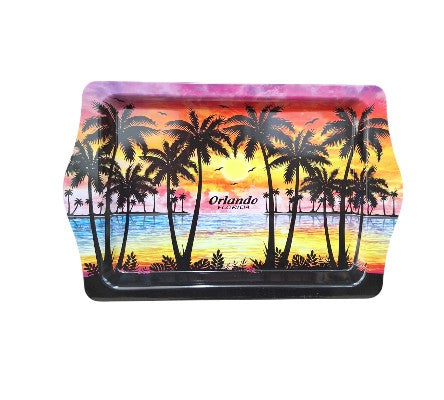 Palm Sunset 10X6 Tin Tray