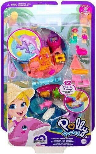 Polly Pocket Big Pocket World Dolphin Beach Compact Playset