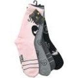 Princess 4pk Crew Socks Adult Size 4-10