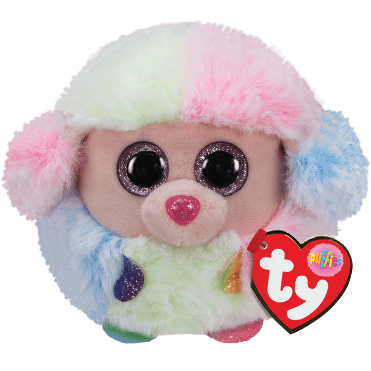 Rainbow Pastel Poodle Ty Puffies Collection
