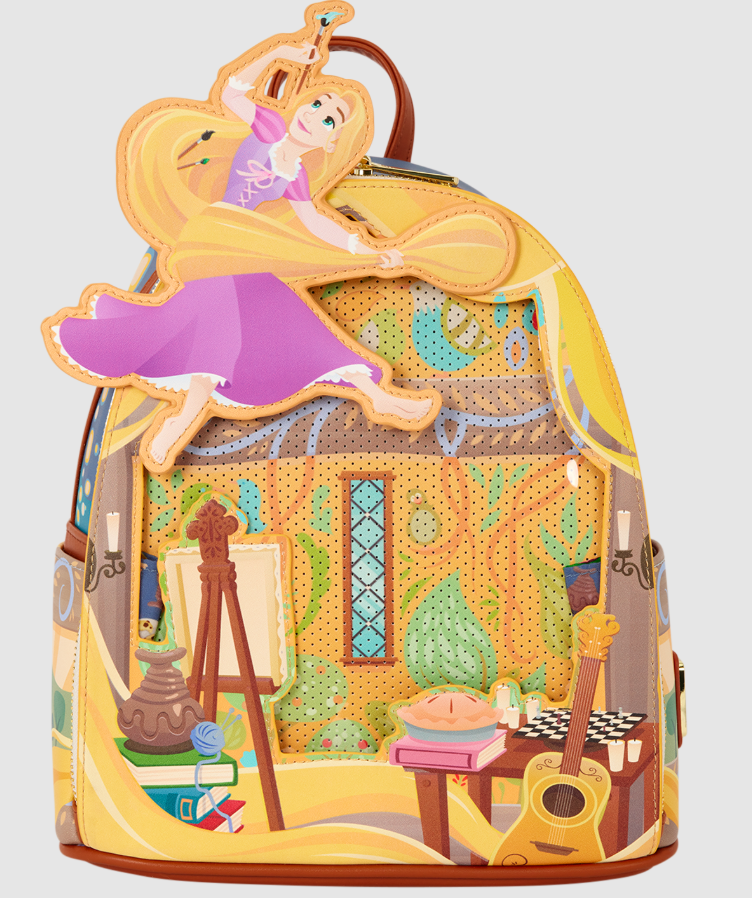Disney Tangled Rapunzel Glow Pin Trader Mini Backpack