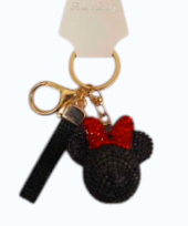 Crystal Keychain Fashion Bow Charm Red
