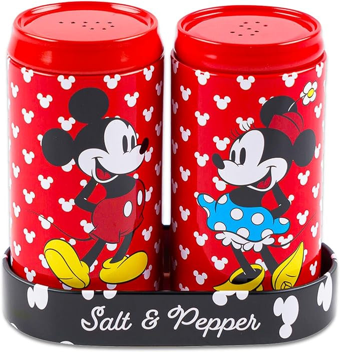 Red Shakers Minnie Blue polka dot Salt & Mickey Pepper