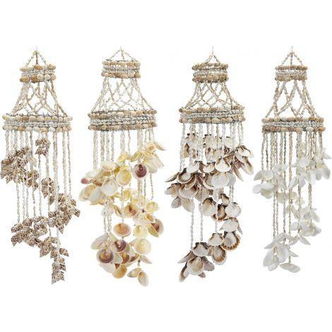 Shell Spiral Chimes 6x19" Assorted