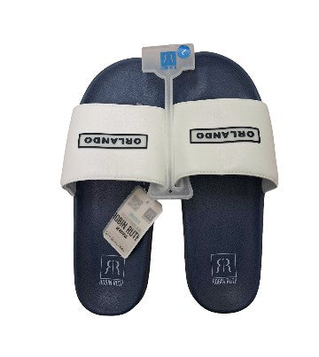 Orlando Mens Block Slides Navy/White