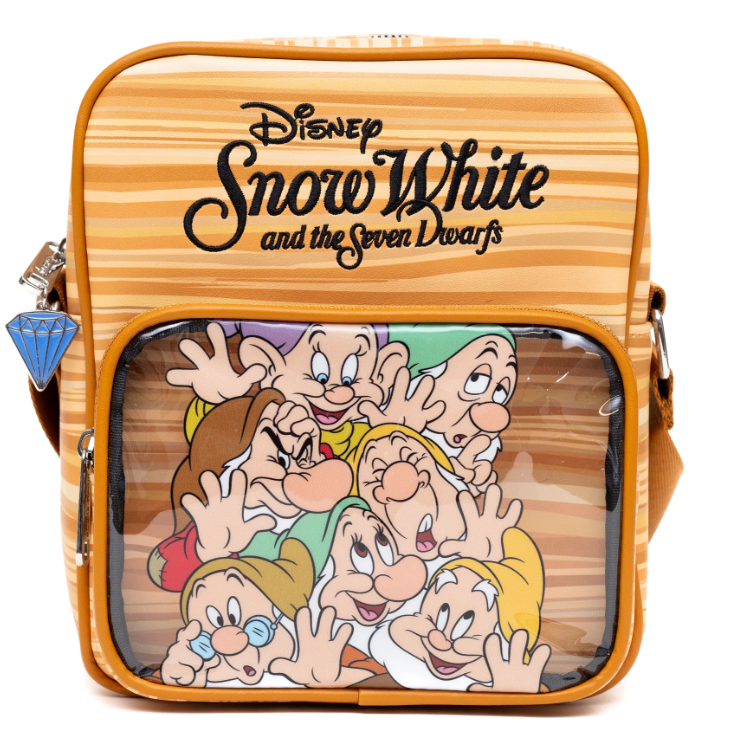 Snow White and the Seven Dwarfs Two-Pockets and Slip Crossbody Sling Bag Pocket