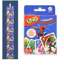 Spiderman Uno Cards on 12pc Clip Strip