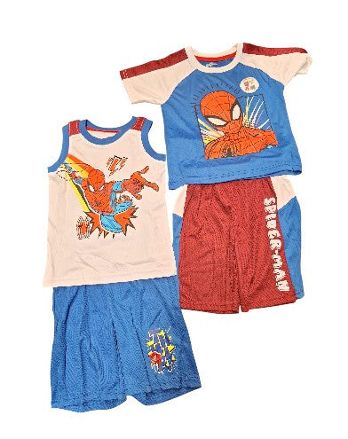 Disney Spiderman Toddler 4pc Set w/ 2 Shirts & 2 Shorts