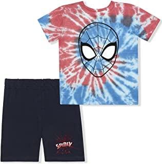 Spiderman Marvel 2 Piece Set Short Sleeve Tie Dyed