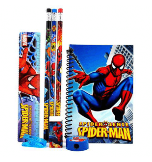 Spiderman Stationery 8 Piece Set Blue