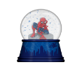 Marvel Spiderman Crouch Skyline 100mm Light Up Snow Globe