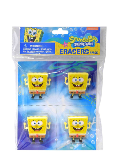 Sponge Bob 4pk Figure Erasers on Card