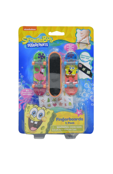 Spongebob 3pk Fingerboards with accessories on card