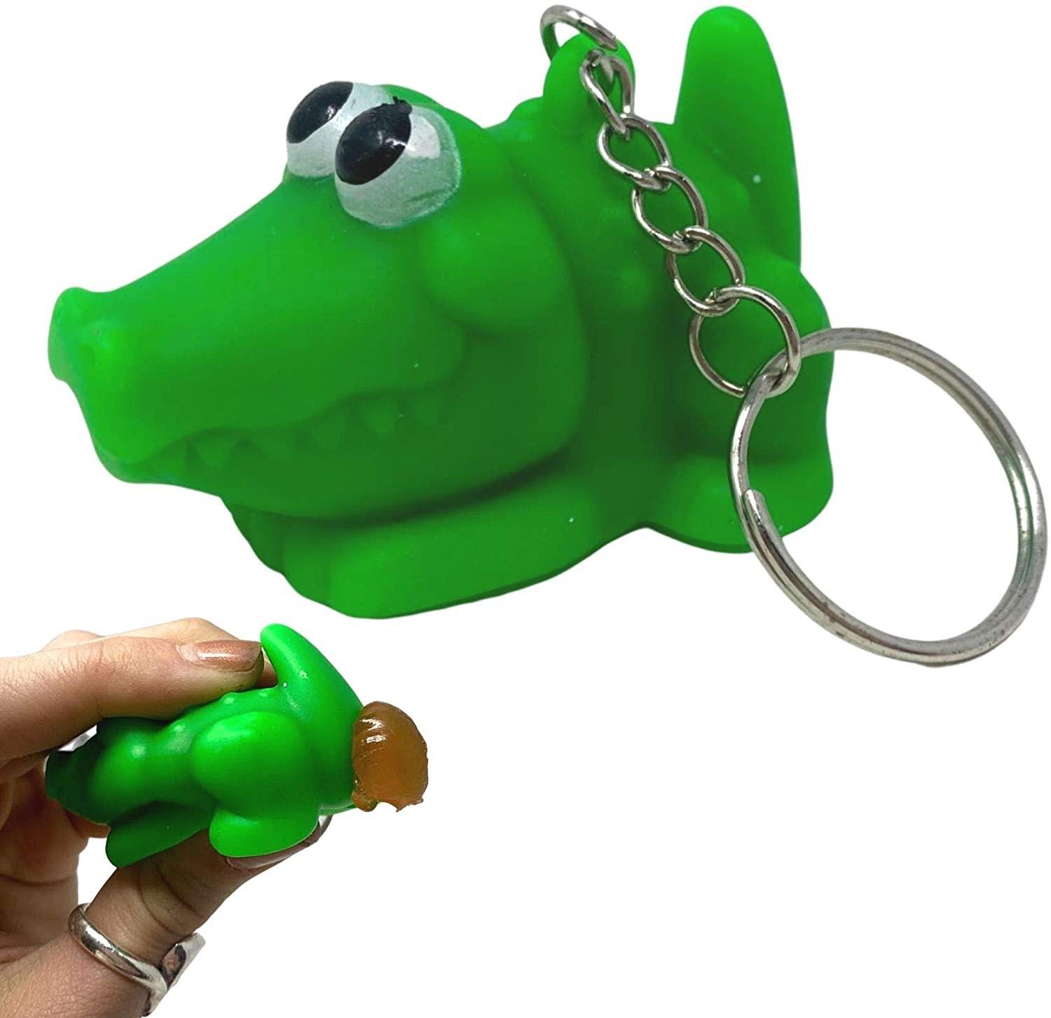 Puzzled Alligator Plush Keychain