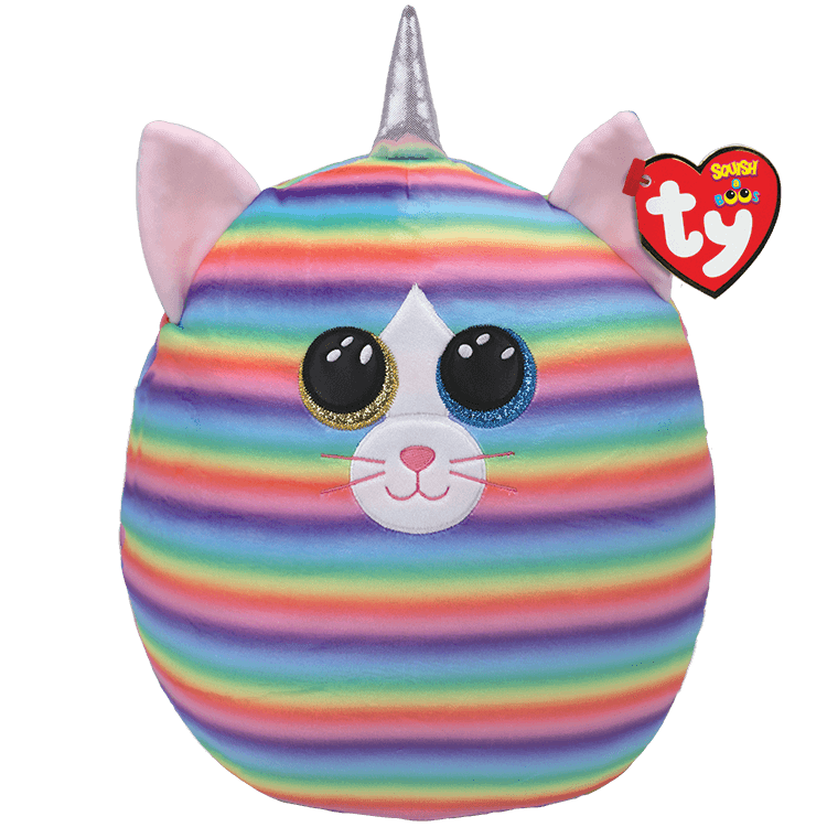 Squish-a-Boo Heather Pastel Striped Cat 14"