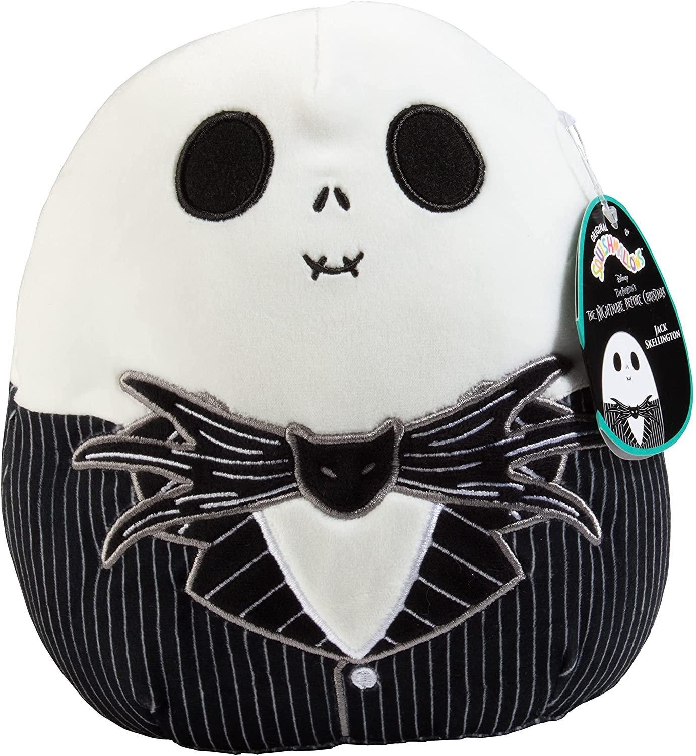 Squishmallow Nightmare Before Christmas Jack Skellington- Official Kellytoy Halloween Holiday Plush - Cute and Soft Stuffed Animal Toy - Great Gift for Kids Avilable in 8" and 12"