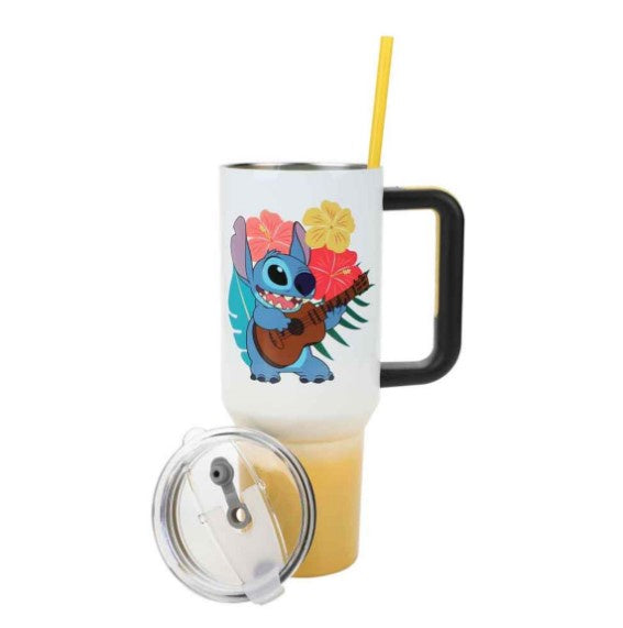 Stitch Holding Guitar Summer Vibe 40 oz Stainless Steel Tumbler