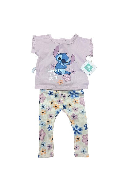 Disney Stitch Baby 2Pc Legging Set Lilac