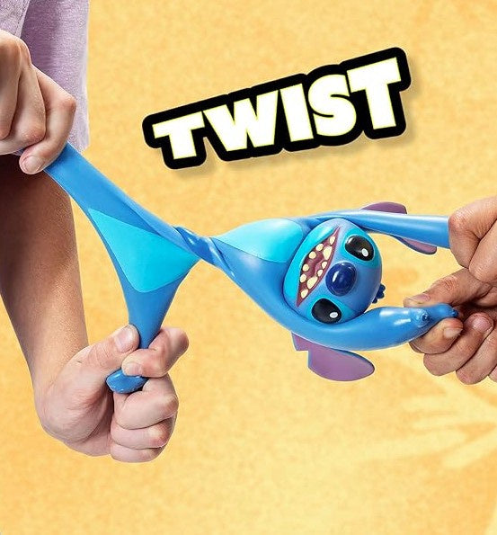 Stitch Mini Stretch Armstrong in clamshell with try me arms