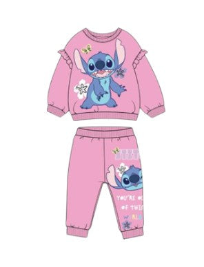 Stitch 2 Pc Toddler Girls Fleece Set Dark Pink