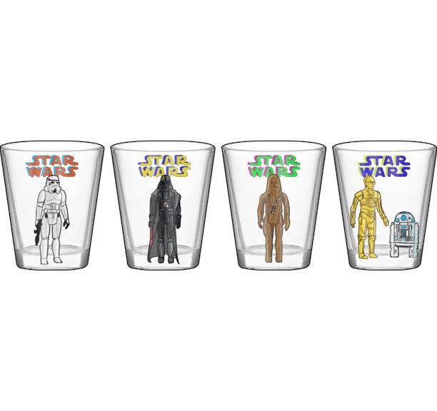 Star Wars Character Doodles 4pc. 1.5oz Mini Glass Set
