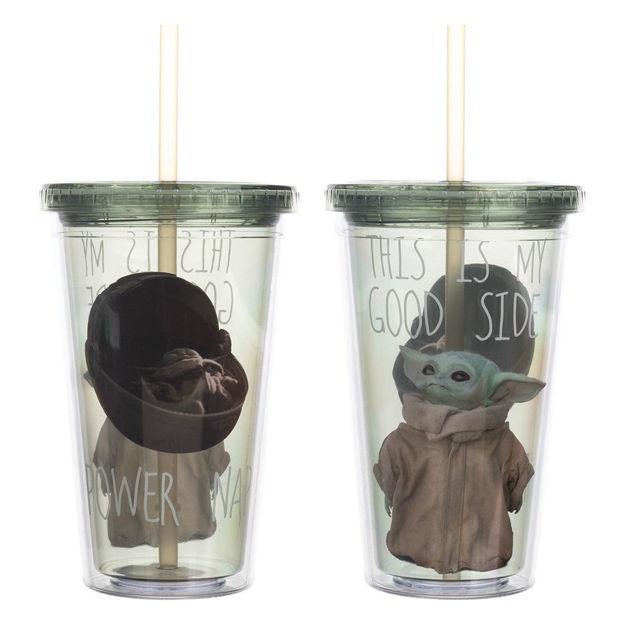 Star Wars The Mandalorian Grogu 16 Oz Acrylic Travel Cup