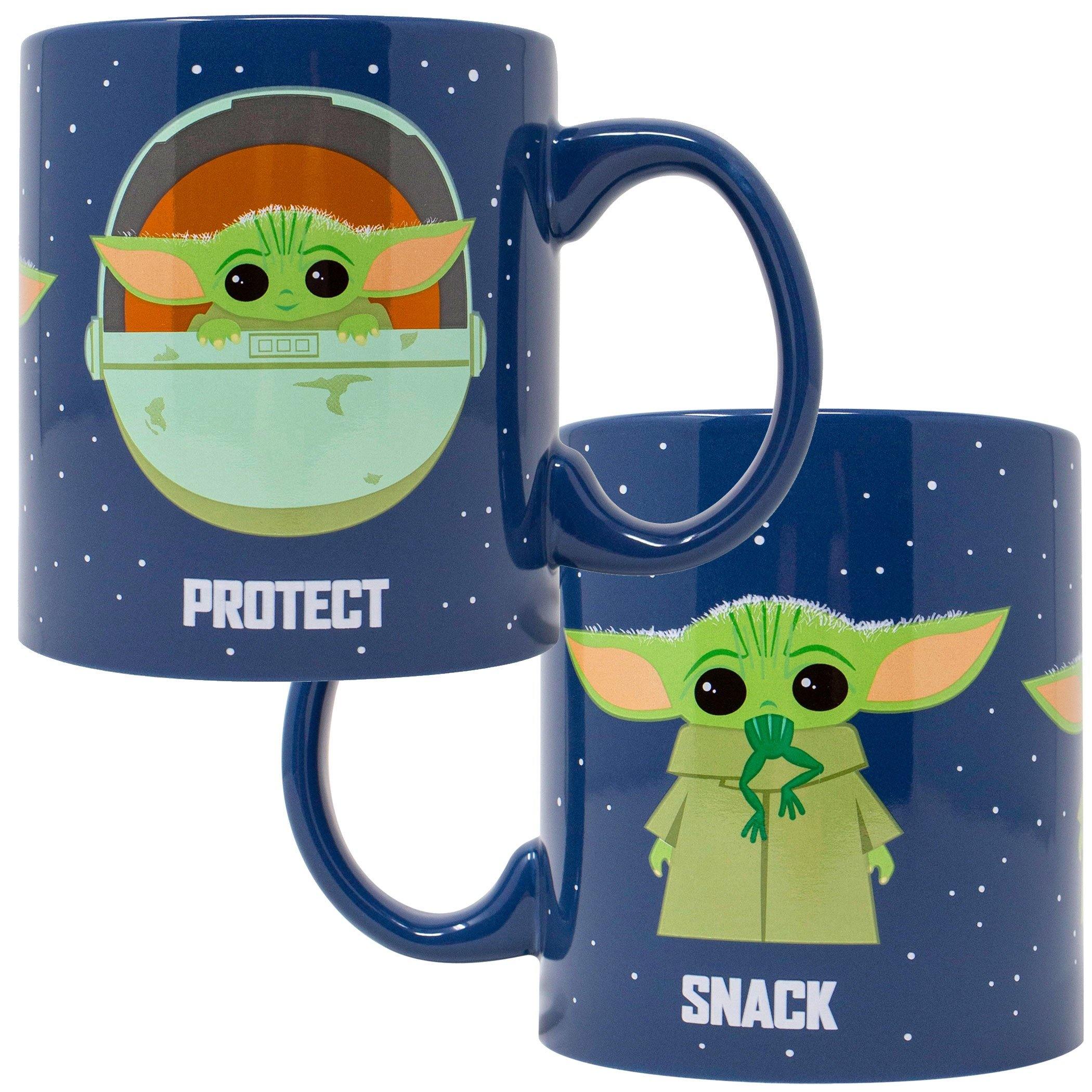 Star Wars The Mandalorian Protect Attack Snack The Child 14 oz Mug