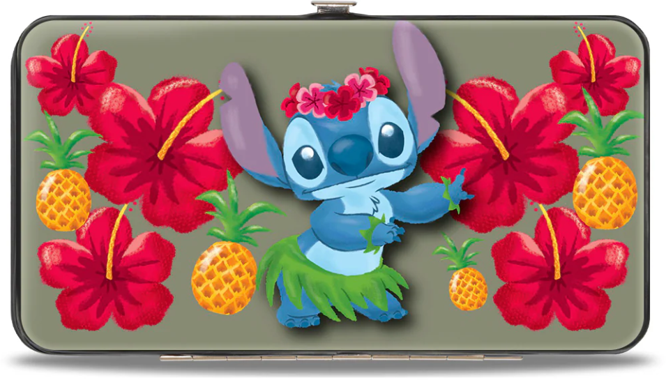 Hawaii Surf Club Stitch Winking Hinged Wallet