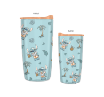 Stitch Hawaiian Shirt and Icons Tossed Pattern 20oz Double Wall Travel Tumbler w/ Slide Close Lid