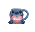 Lilo and Stitch Heart Ohana Full Body Ceramic 3D Sculpted Mug