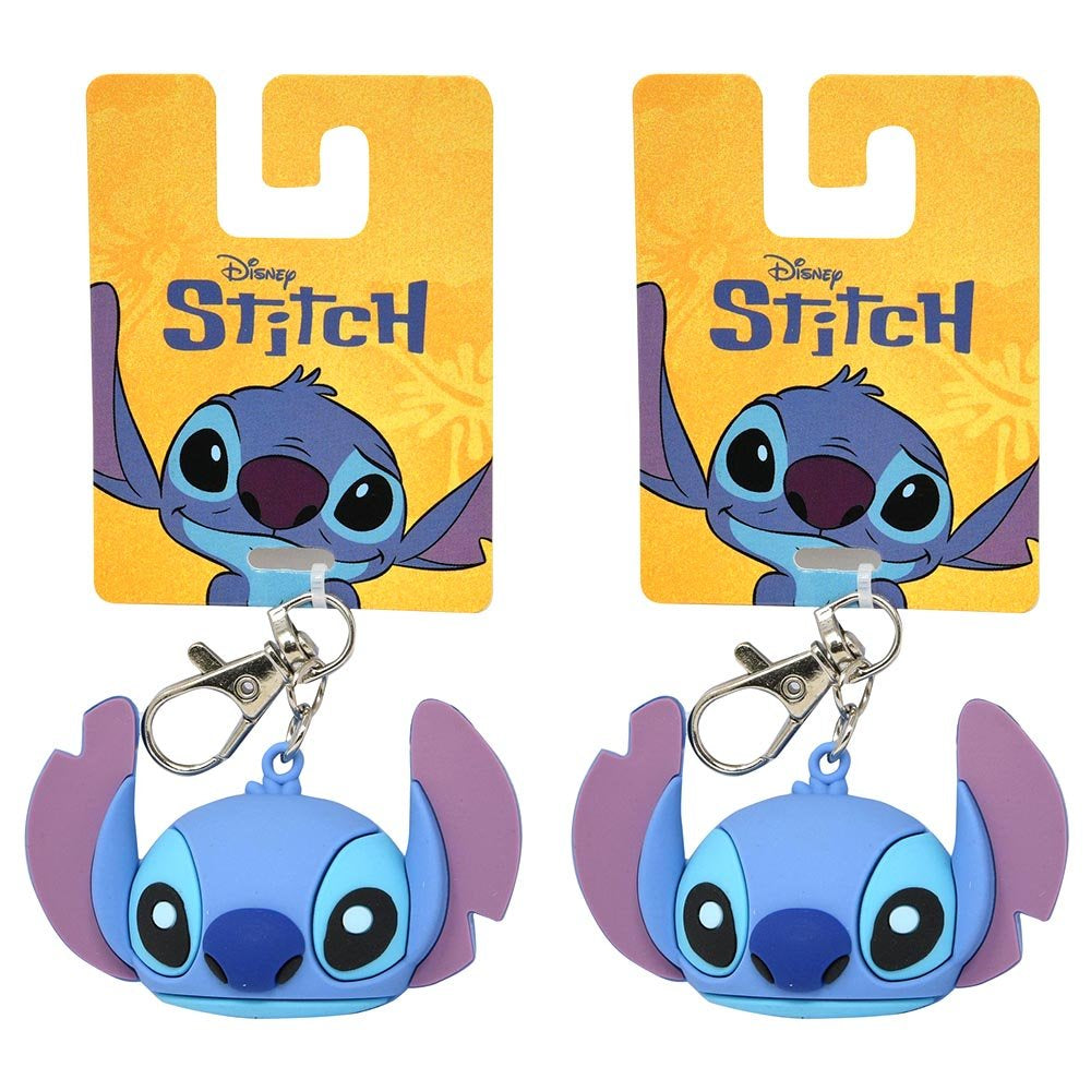 Stitch 3D Molded Rubber Keychain Charm with Clip