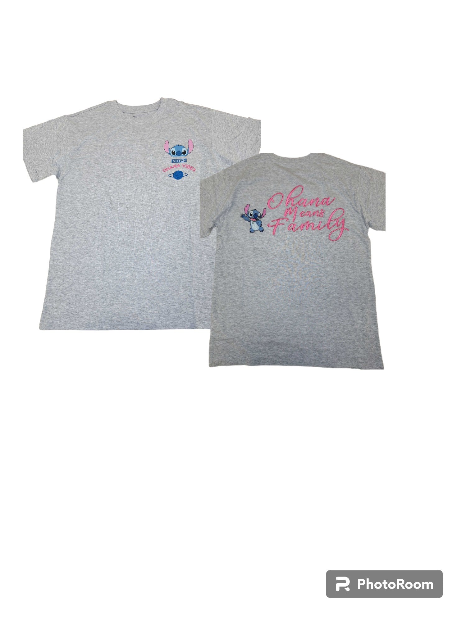 Disney Stitch Junior Embroidery Ohana Vibes Tee