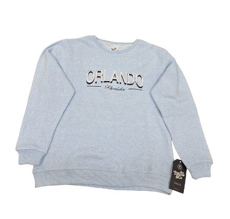 Ice Blue Unisex Fleece Crew Neck Pullover