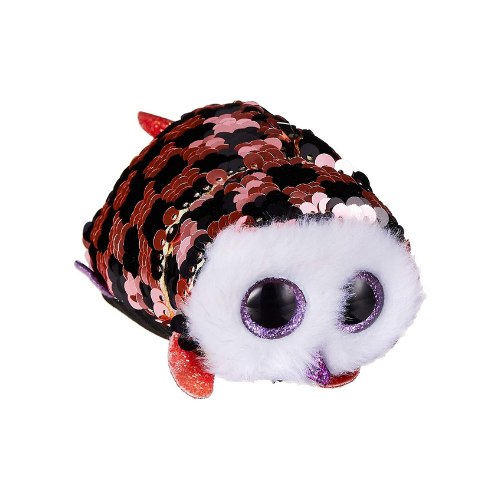 Teeny Tys Stackable Sequin Plush - CHECKS the Owl (4 inch)