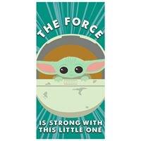 The Mandalorian Baby Yoda Grogu The Force is Strong with this Little One Microfiber Beach Pool Towel 54x27