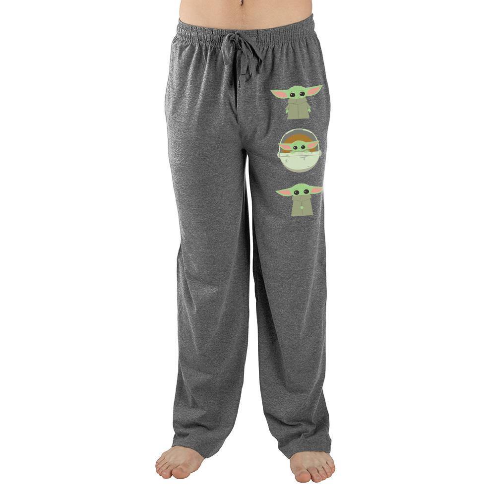 The Mandalorian Baby Yoda Star Wars Mens Grey Sleep Pants