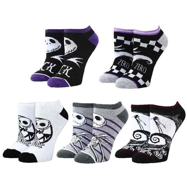 The Nightmare Before Christmas 5 Pair Ankle Womens Socks